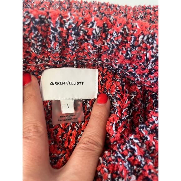 Current/Elliott The Moonshine Sweater Red/Black Speckled Size Small - Picture 3 of 8